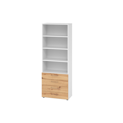Hammerbacher Regalschrank V9 Advanced weiß asteiche Produktbild pa_produktabbildung_1 XL