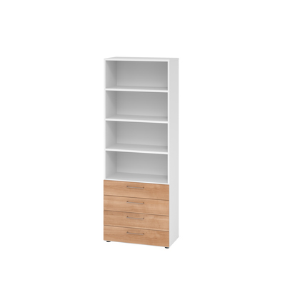 Hammerbacher Regalschrank V9 Advanced weiß nussbaum Produktbild pa_produktabbildung_1 XL
