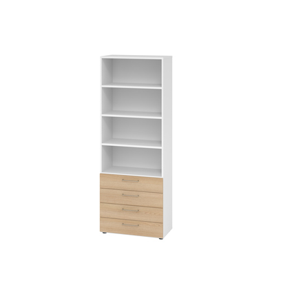 Hammerbacher Regalschrank V9 Advanced weiß eiche Produktbild pa_produktabbildung_1 XL