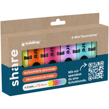 share Textmarker made by edding 6 St./Pack. Produktbild pa_produktabbildung_1 XL