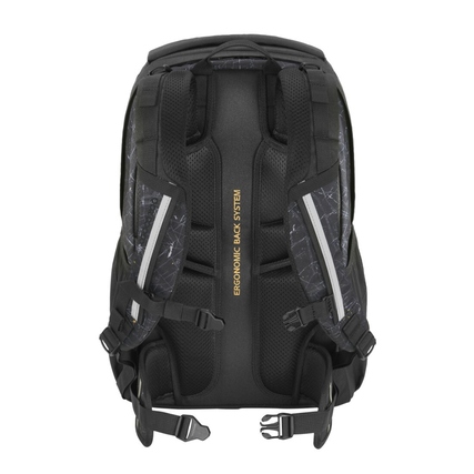 Rückansicht des COOCAZOO Schulrucksacks EVERY mit Ergonomic Back System und gepolsterten Trägern.