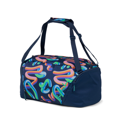 satch Sporttasche 23 x 22 x 46 cm (B x H x T) Reißverschluss Schuhfach, kleines Reißverschlussfach Polyester, 100 % recycelt blau/grün/rosa Crazy Twist