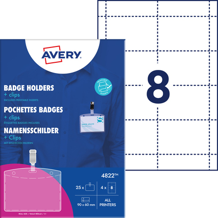Avery Zweckform Namensschild 90 x 60 mm (B x H) Produktbild pa_produktabbildung_1 XL