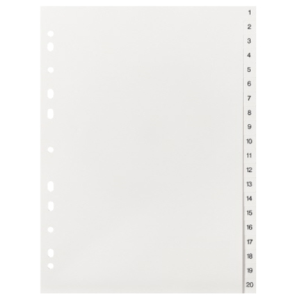 Zahlenregister DIN A4 1-20 Produktbild pa_produktabbildung_1 XL