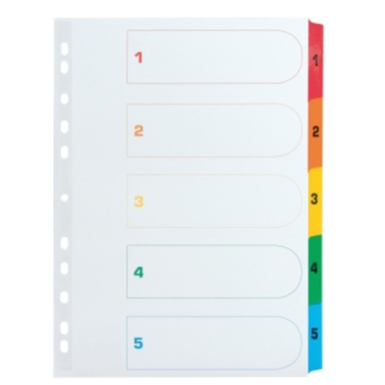 Zahlenregister 1-5 DIN A4 Produktbild pa_produktabbildung_1 XL