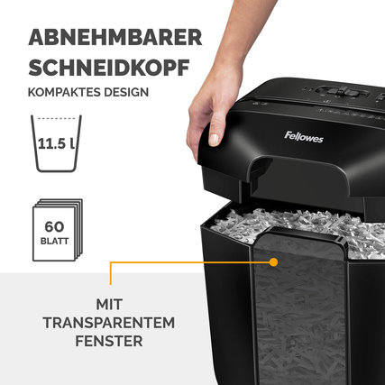 Fellowes® Aktenvernichter Powershred® LX25 schwarz Produktbild pa_anwendungsbeispiel_3 XL