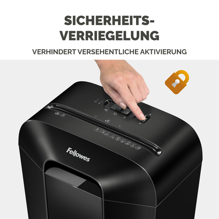 Fellowes® Aktenvernichter Powershred® LX50 schwarz Produktbild pa_anwendungsbeispiel_4 XL