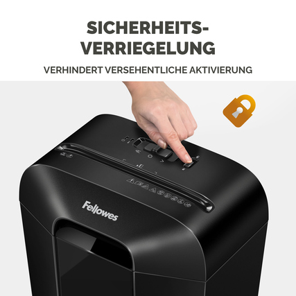 Fellowes® Aktenvernichter Powershred® LX70 schwarz Produktbild pa_anwendungsbeispiel_4 XL