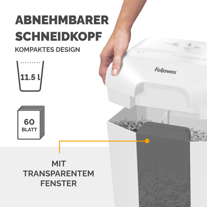 Fellowes® Aktenvernichter Powershred® LX25 weiß Produktbild pa_anwendungsbeispiel_3 XL