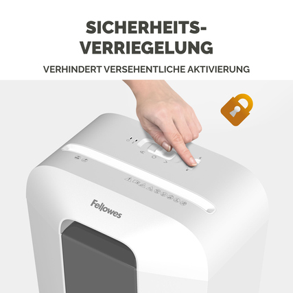 Fellowes® Aktenvernichter Powershred® LX25 weiß Produktbild pa_anwendungsbeispiel_4 XL