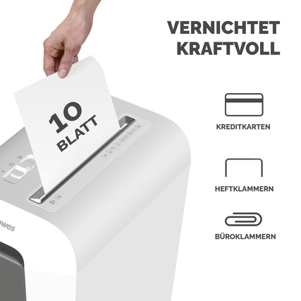 Fellowes® Aktenvernichter Powershred® LX65 weiß Produktbild pa_anwendungsbeispiel_1 XL