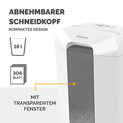 Fellowes® Aktenvernichter Powershred® LX70 weiß Produktbild pa_anwendungsbeispiel_3 XL