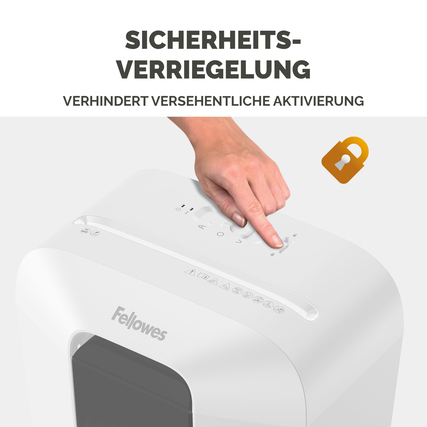 Fellowes® Aktenvernichter Powershred® LX70 weiß Produktbild pa_anwendungsbeispiel_4 XL