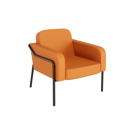 Paperflow Sessel Medso Innenbereich Rund L 79 % PVC, 21 % PES (Kunstleder) orange Produktbild pa_produktabbildung_1 XL