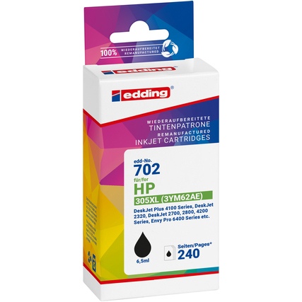 edding Tintenpatrone Kompatibel mit HP 305XL schwarz Produktbild pa_produktabbildung_1 XL