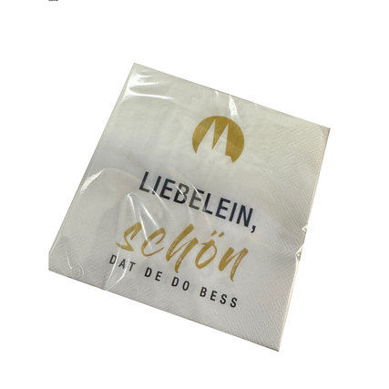 Servietten Ortloffs Kölsche Servietten Liebelein, schön dat de do bess Produktbild pa_produktabbildung_1 XL