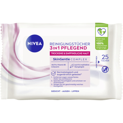 NIVEA Reinigungstücher 3in1 Pflegend Produktbild pa_produktabbildung_1 XL