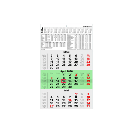 ZETTLER Wandkalender 956 2026 Produktbild pa_produktabbildung_1 XL