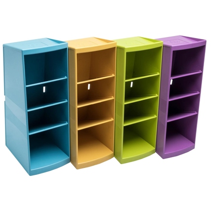 Exacompta Tischorganizer Multitower Pop'N Co cyan, flieder, limettengrün, mango (freie Farbauswahl nicht möglich) Produktbild pa_produktabbildung_1 XL