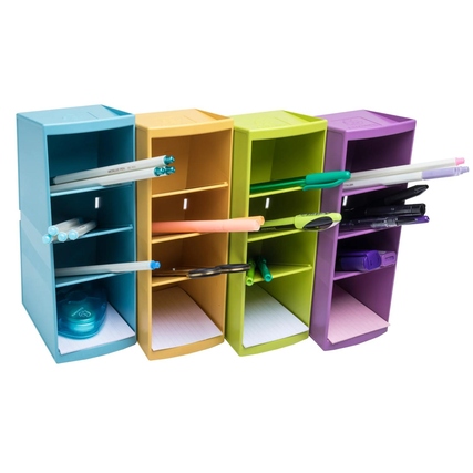 Exacompta Tischorganizer Multitower Pop'N Co cyan, flieder, limettengrün, mango (freie Farbauswahl nicht möglich) Produktbild pa_ohnedeko_1 XL