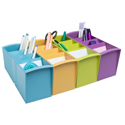 Exacompta Tischorganizer Multitower Pop'N Co cyan, flieder, limettengrün, mango (freie Farbauswahl nicht möglich) Produktbild pa_ohnedeko_2 XL