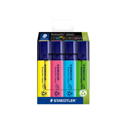 STAEDTLER® Textmarker Textsurfer® classic 364 neongelb, neonpink, neonblau, neongrün Produktbild pa_produktabbildung_1 XL