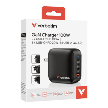 Verbatim Reisenetzteil Mini-GaN 100 W Produktbild pa_produktabbildung_4 XL