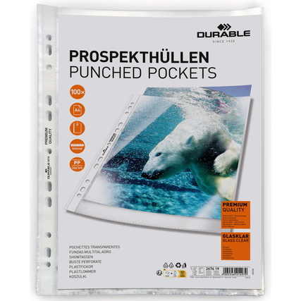 DURABLE Prospekthülle PREMIUM QUALITY DIN A4 Produktbild pa_produktabbildung_1 XL
