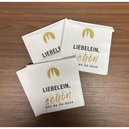 Servietten Ortloffs Kölsche Servietten Liebelein, schön dat de do bess Produktbild pa_anwendungsbeispiel_2 XL