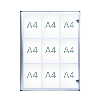 MAUL Schaukasten MAULextraslim 9 x DIN A4 Produktbild pa_produktabbildung_1 XL