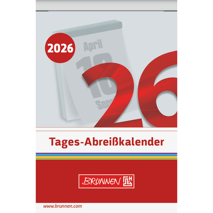 Tages-Abreißkalender für das Jahr 2026 mit einem roten "26" und Datum "18. April".