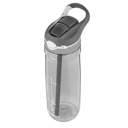 Trinkflasche aus bruchsicherem TRITAN™ Kunststoff mit AUTOSPOUT™ Technologie und Karabiner.