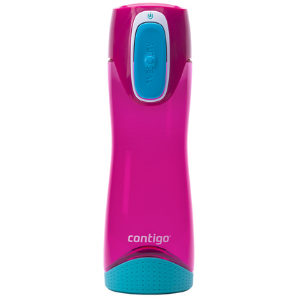 Wiederverwendbare pinke Trinkflasche mit AUTOSEAL™-Funktion und ergonomischer Form.