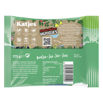 Katjes Fruchtgummi Hundjes 175 g/Pack. Produktbild pa_produktabbildung_2 XL