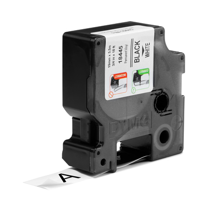 DYMO® Schriftbandkassette IND 19 mm x 5,5 m (B x L) weiß Produktbild pa_produktabbildung_2 XL