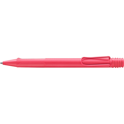 Kugelschreiber in leuchtendem Pink mit ergonomischer Form und clip.