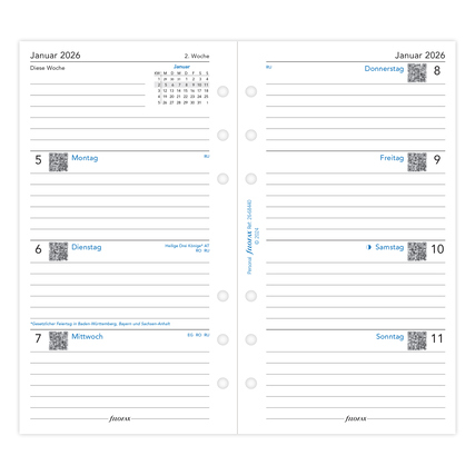 FILOFAX Einlage Kalender exklusiv Personal 2026 Produktbild pa_produktabbildung_2 XL