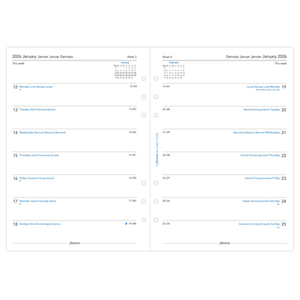 FILOFAX Einlage Kalender exklusiv multilingual 2026 Produktbild pa_produktabbildung_2 XL