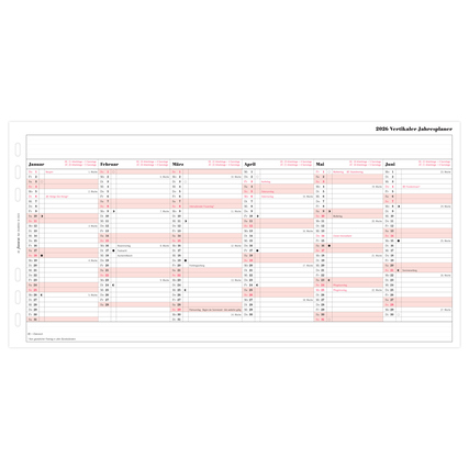 FILOFAX Einlage Kalender exklusiv Professional 2026 Produktbild pa_produktabbildung_3 XL