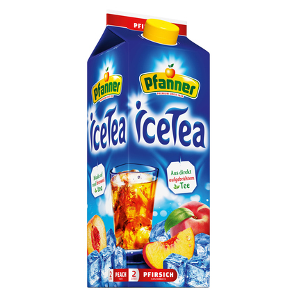 Pfanner Eistee Pfirsich TetraPak 6 x 2 l/Pack.