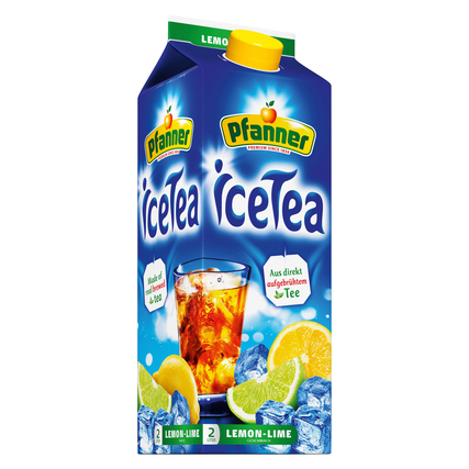 Pfanner Eistee Lemon-Lime TetraPak 6 x 2 l/Pack.