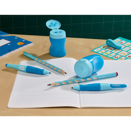 STABILO® Dosenspitzer EASYsharpener Rechtshänder blau transluzent Produktbild pa_ohnedeko_1 XL