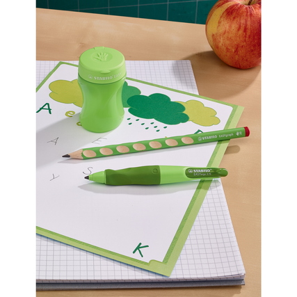 STABILO® Dosenspitzer EASYsharpener Rechtshänder grün transluzent Produktbild pa_ohnedeko_1 XL