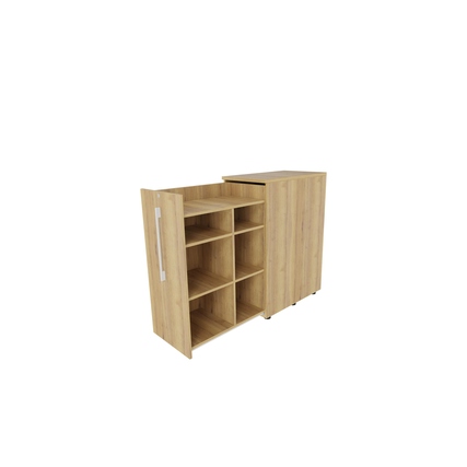 Beistellcontainer 463 x 1.115 x 800 mm (B x H x T) links offen eiche natur Produktbild pa_produktabbildung_2 XL