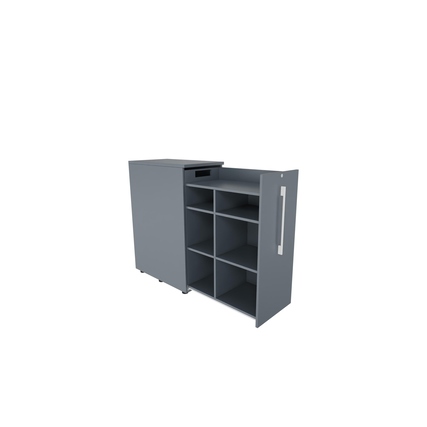 Beistellcontainer 463 x 1.115 x 800 mm (B x H x T) rechts offen lavagrau Produktbild pa_produktabbildung_2 XL