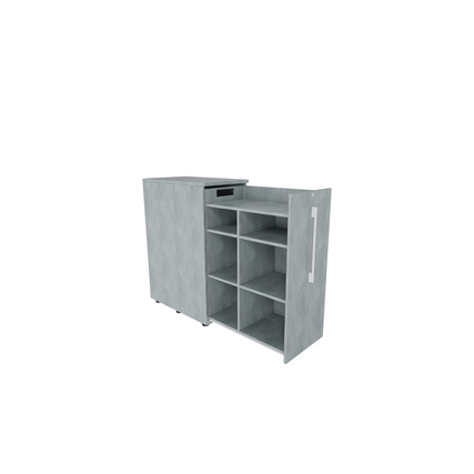Beistellcontainer 463 x 1.115 x 800 mm (B x H x T) rechts offen beton hell Produktbild pa_produktabbildung_2 XL