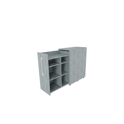Beistellcontainer 463 x 1.115 x 900 mm (B x H x T) links offen beton hell Produktbild pa_produktabbildung_2 XL