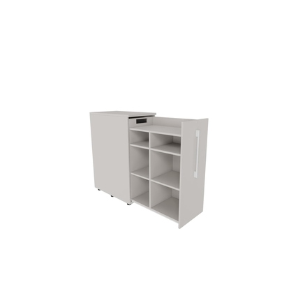 Beistellcontainer 463 x 1.115 x 800 mm (B x H x T) rechts offen lichtgrau Produktbild pa_produktabbildung_2 XL