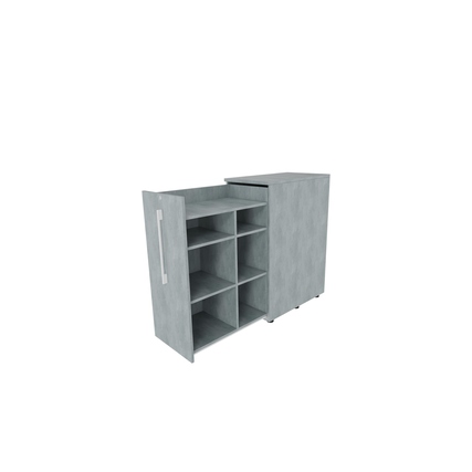 Beistellcontainer 463 x 1.115 x 800 mm (B x H x T) links offen beton hell Produktbild pa_produktabbildung_2 XL