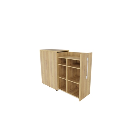 Beistellcontainer 463 x 1.115 x 800 mm (B x H x T) rechts offen eiche natur Produktbild pa_produktabbildung_2 XL